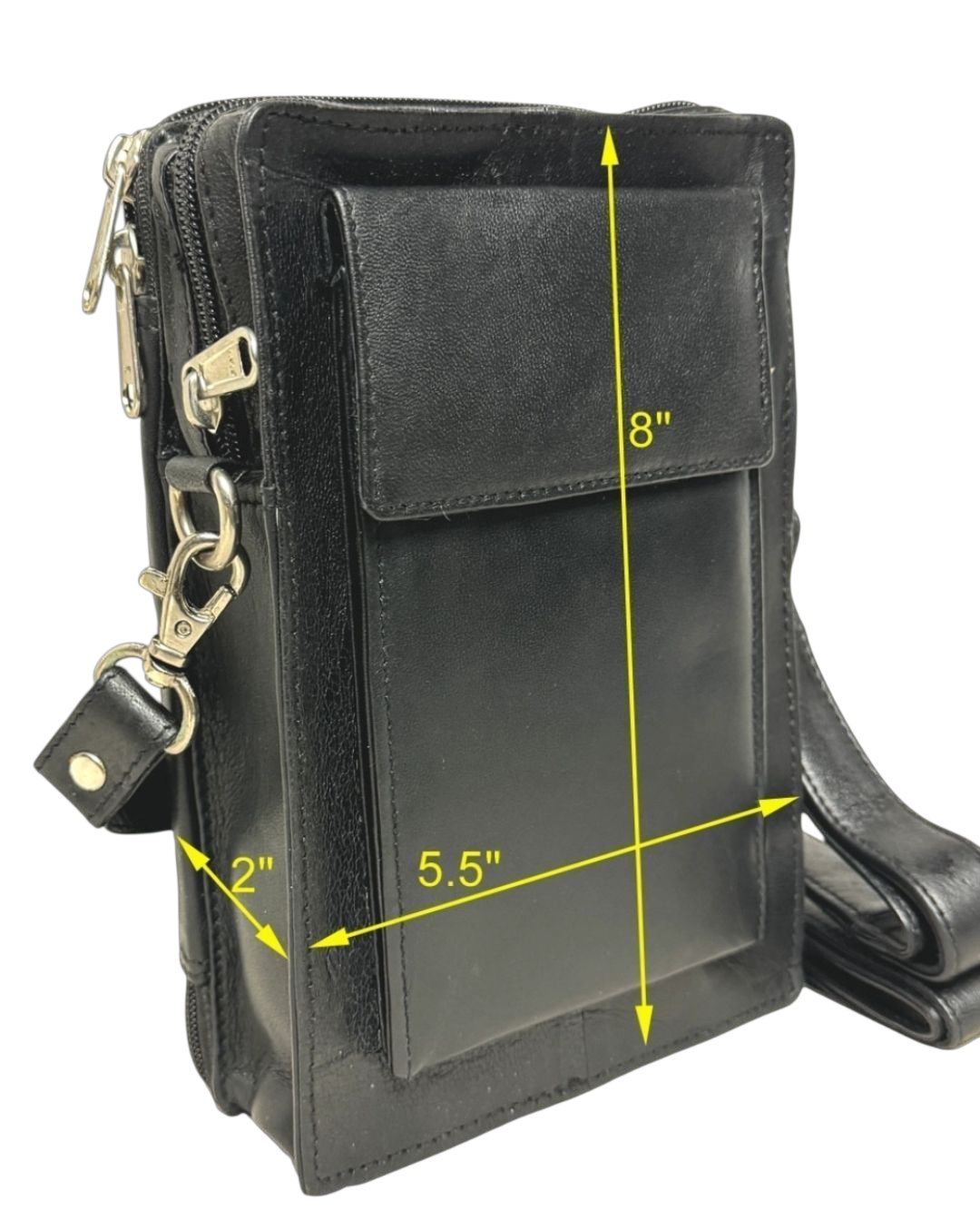 Genuine Leather Shoulder Messenger Organizer Bag