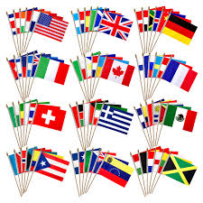 Hand-Held International Flags