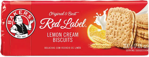 Bakers Lemon Creams (Red Label) Biscuits, 200g
