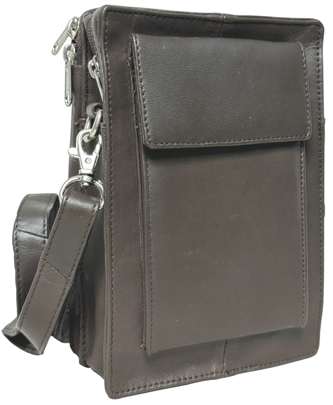 Genuine Leather Shoulder Messenger Organizer Bag