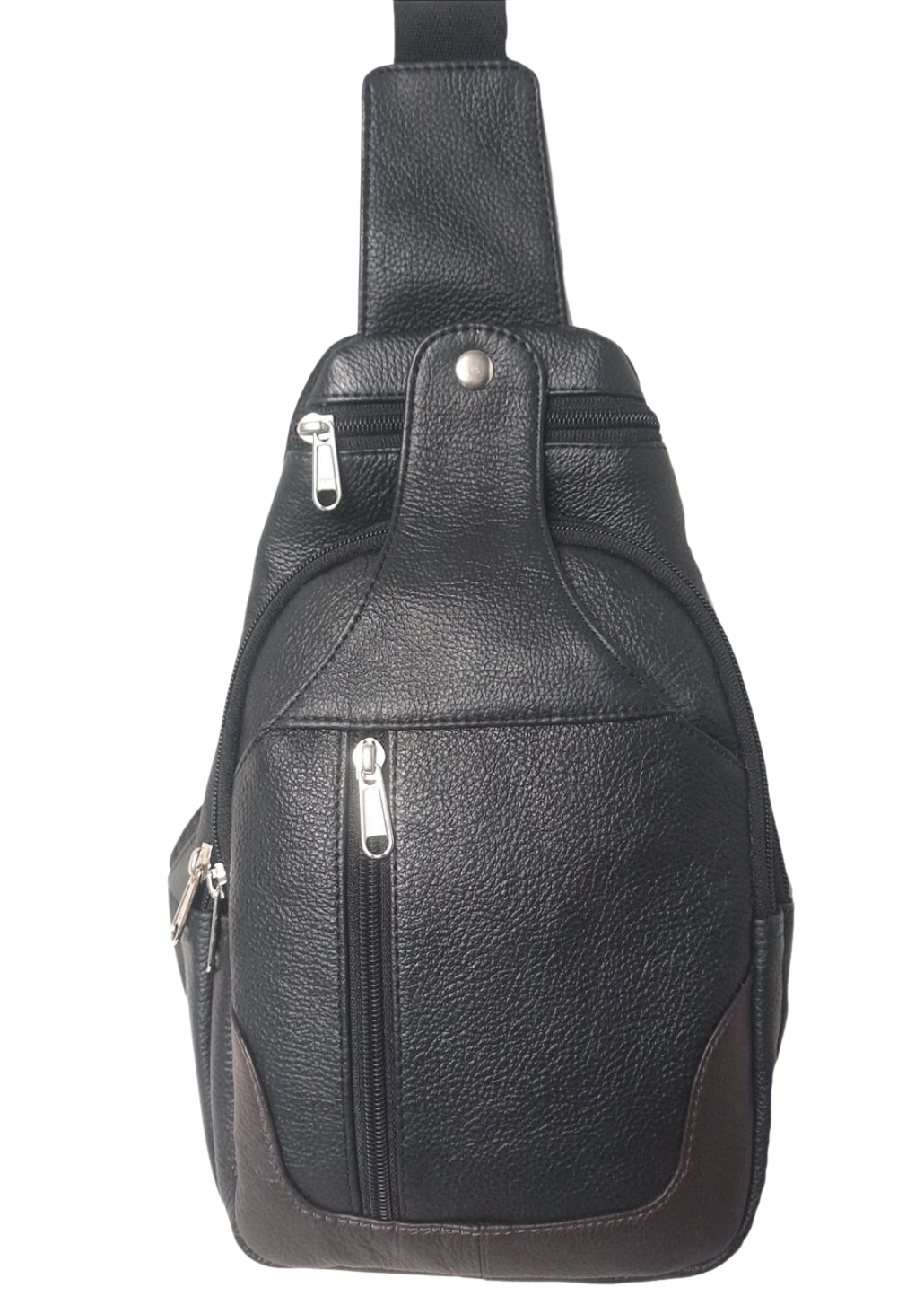 Two-Toned Genuine Leather Cross Body Sling Bag