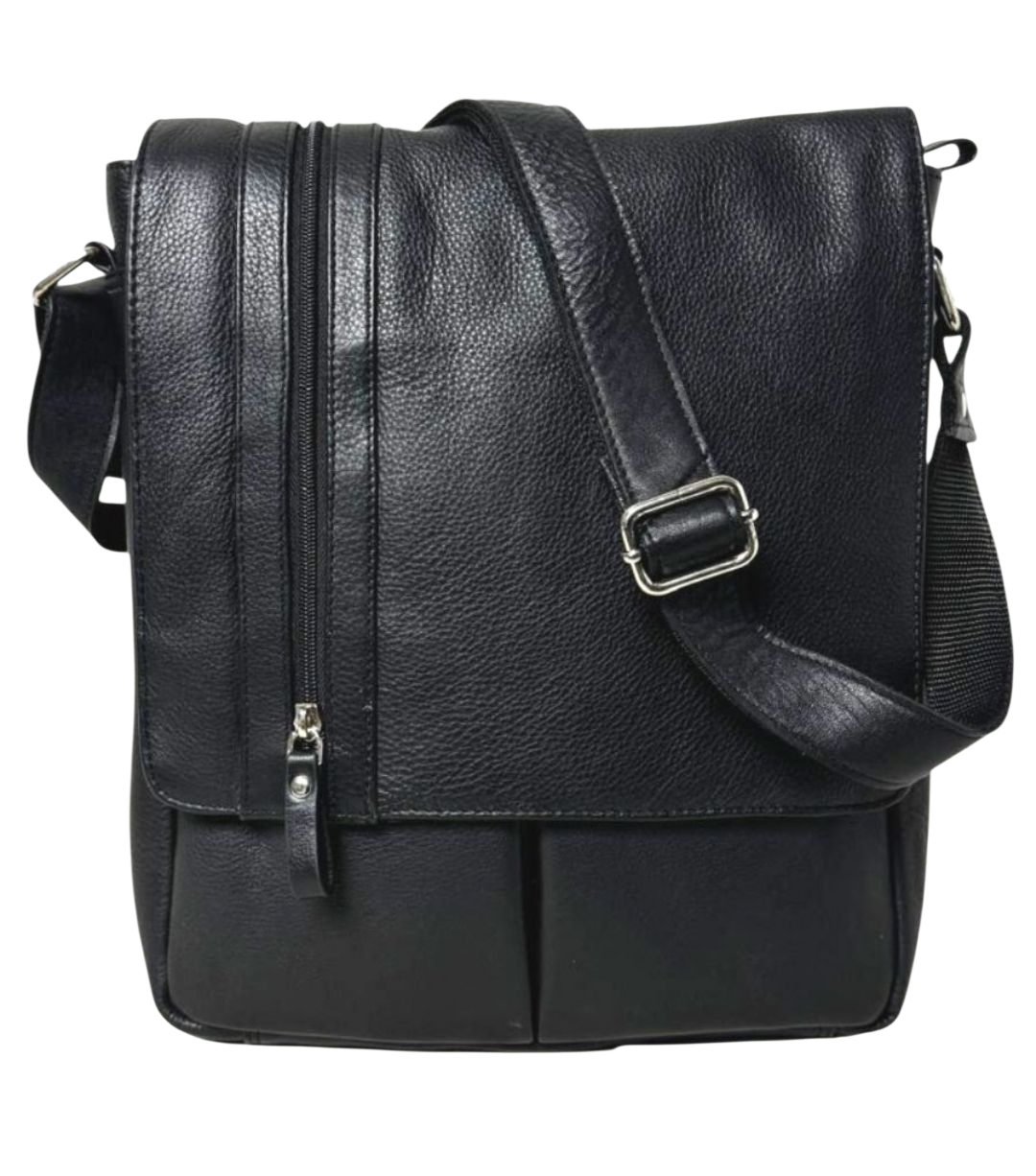 Genuine Leather Vintage Look Messenger Bag