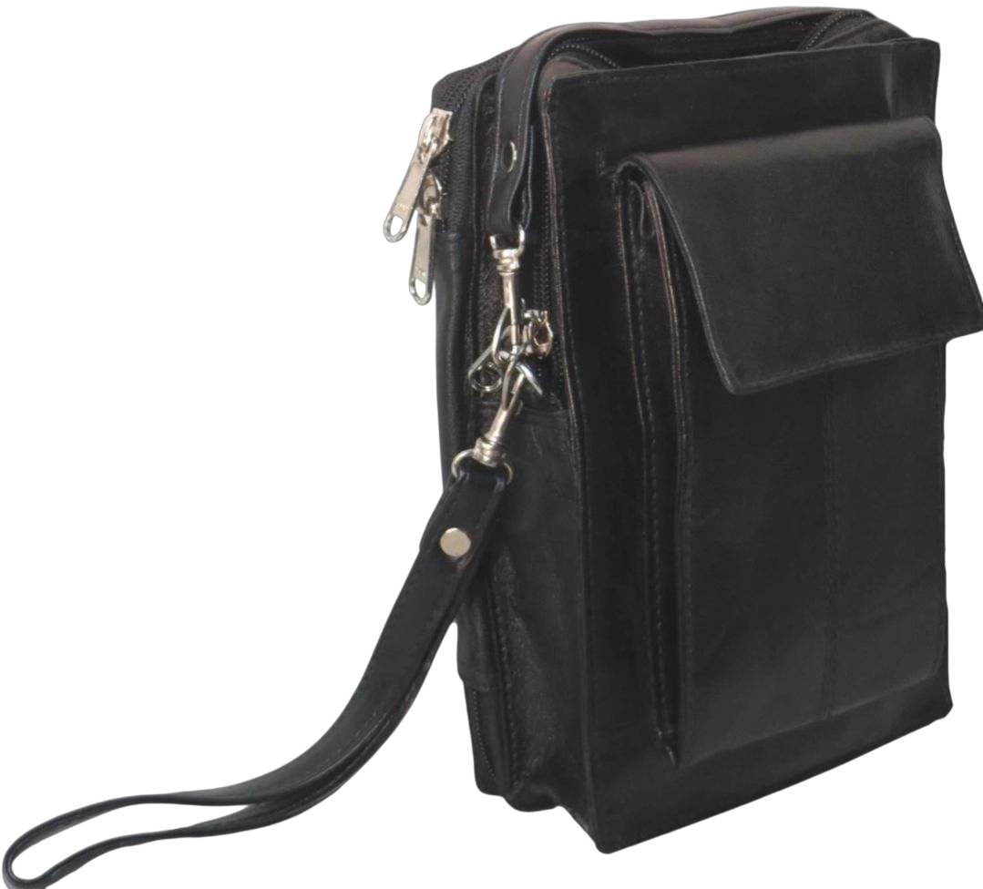 Genuine Leather Shoulder Messenger Organizer Bag