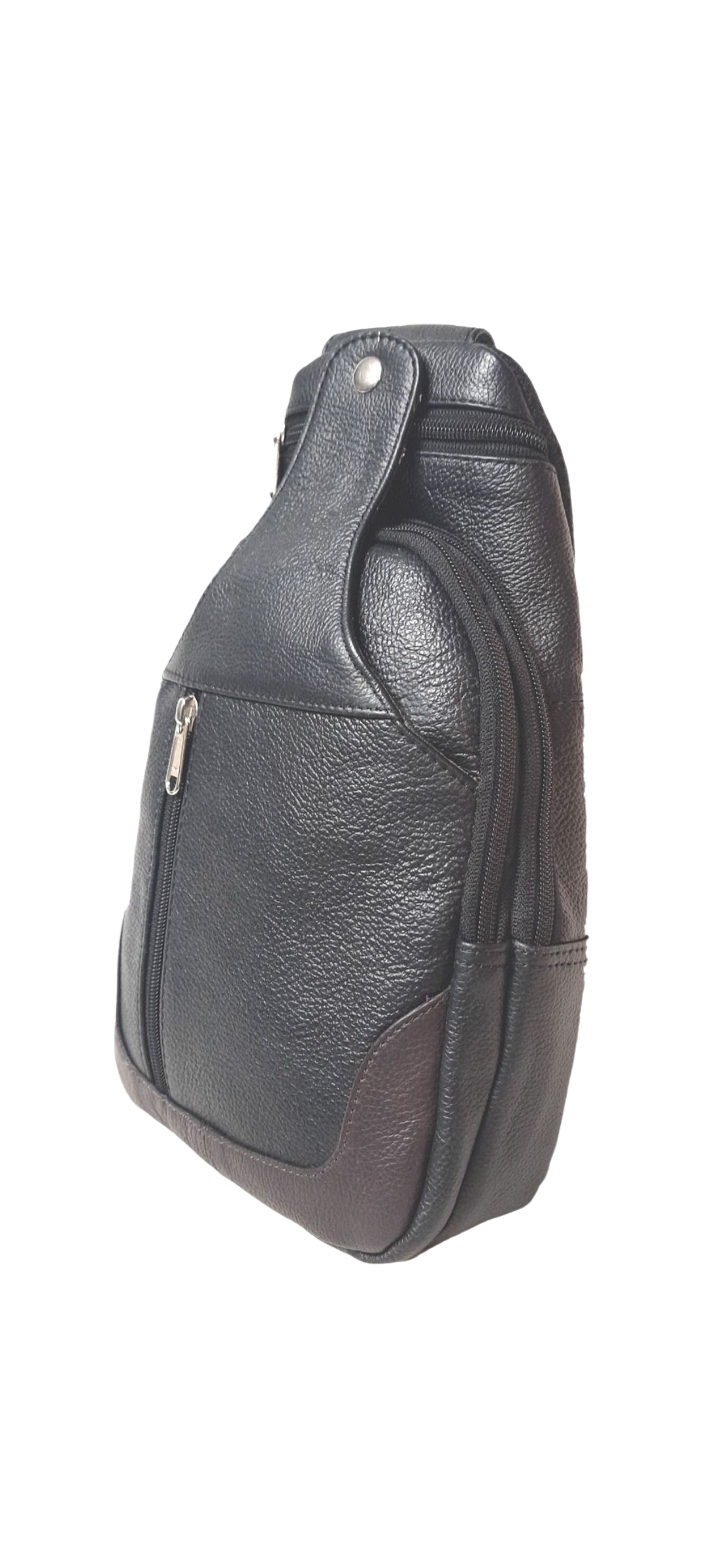 Two-Toned Genuine Leather Cross Body Sling Bag