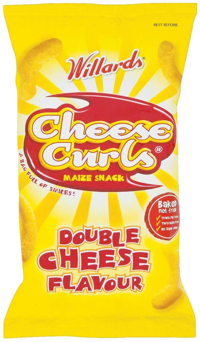 Willards Cheese Curls Maize Snack 150g
